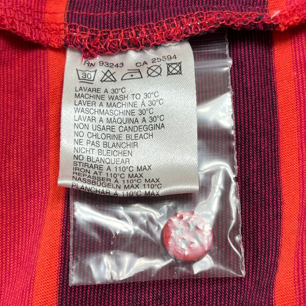 DIESEL 55DSL Polo Shirt Striped‎ Red Y2K Streetwear Cotton Men's Size L VTG NWT - Picture 10 of 14